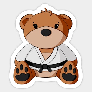 Martial Arts Teddy Bear Sticker